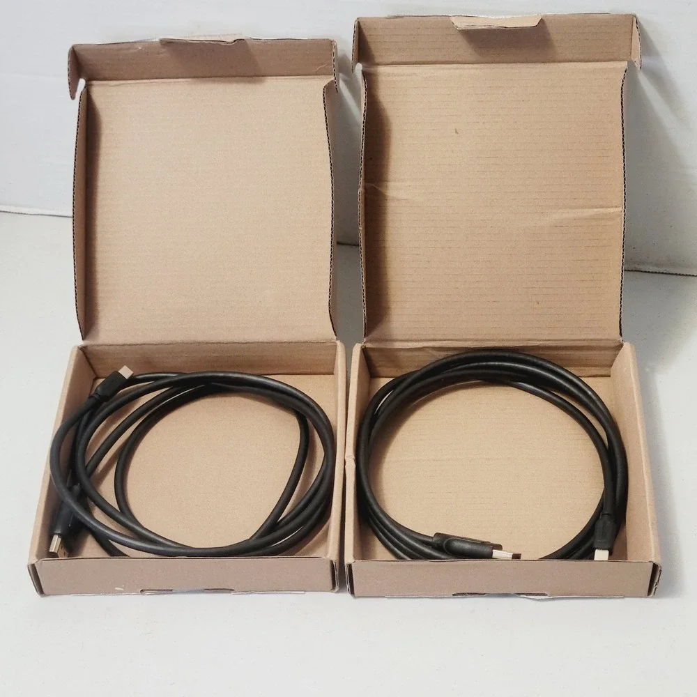 Lot of 2 Amazon Basics Mini DisplayPort to DisplayPort Cable 6ft Black